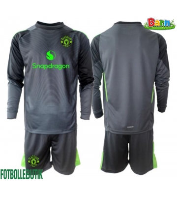 Manchester United Målvakt Bortaställ Barn 2025-26 Långärmad (+ Korta byxor)